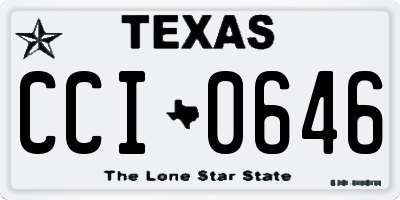TX license plate CCI0646