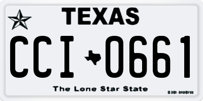 TX license plate CCI0661