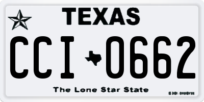 TX license plate CCI0662