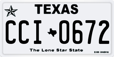 TX license plate CCI0672