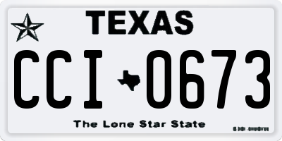 TX license plate CCI0673