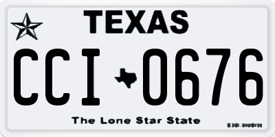 TX license plate CCI0676