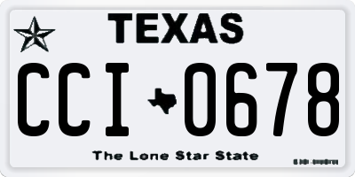 TX license plate CCI0678