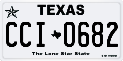 TX license plate CCI0682