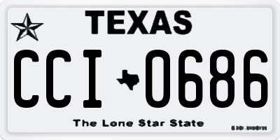 TX license plate CCI0686