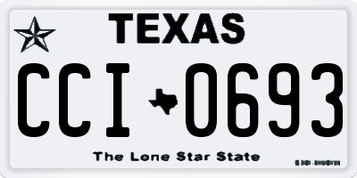 TX license plate CCI0693