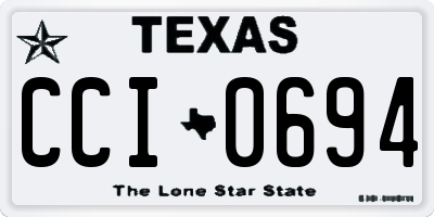 TX license plate CCI0694