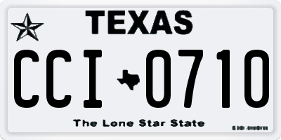 TX license plate CCI0710