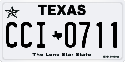 TX license plate CCI0711