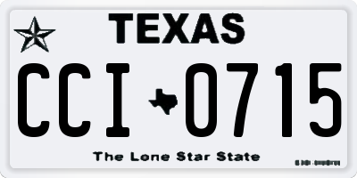 TX license plate CCI0715