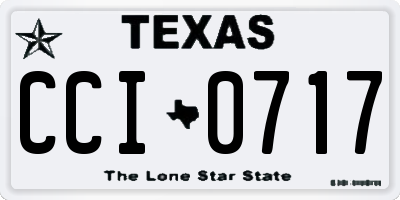 TX license plate CCI0717