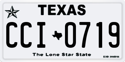 TX license plate CCI0719