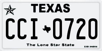 TX license plate CCI0720