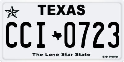 TX license plate CCI0723