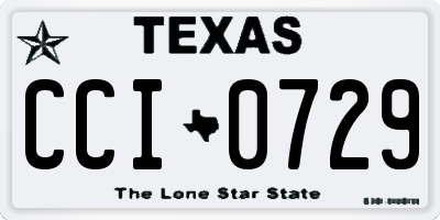 TX license plate CCI0729
