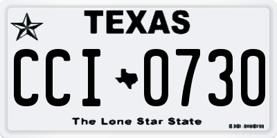 TX license plate CCI0730