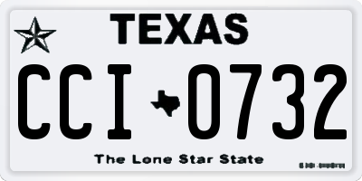 TX license plate CCI0732