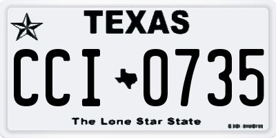 TX license plate CCI0735