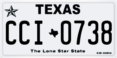 TX license plate CCI0738