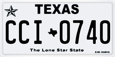 TX license plate CCI0740