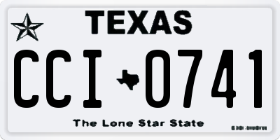 TX license plate CCI0741