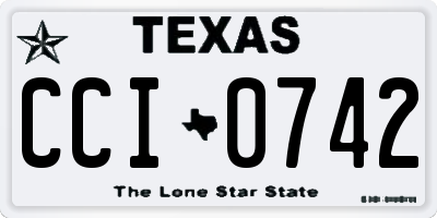 TX license plate CCI0742