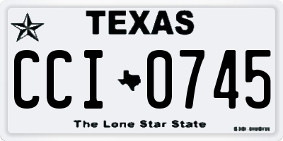 TX license plate CCI0745