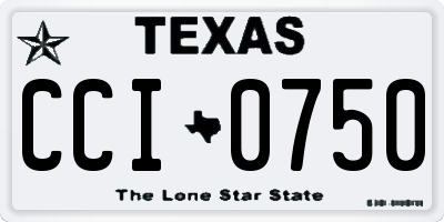 TX license plate CCI0750