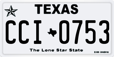 TX license plate CCI0753