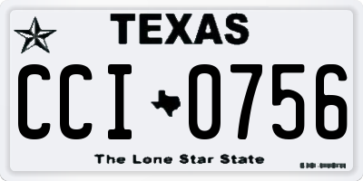 TX license plate CCI0756