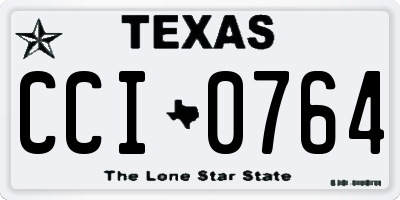 TX license plate CCI0764