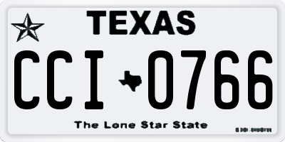 TX license plate CCI0766