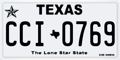 TX license plate CCI0769