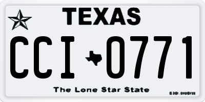 TX license plate CCI0771