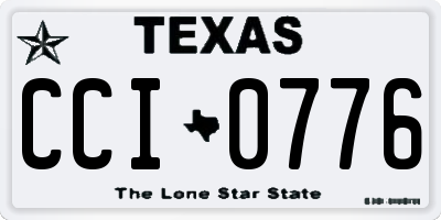 TX license plate CCI0776