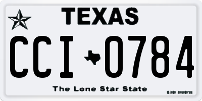 TX license plate CCI0784