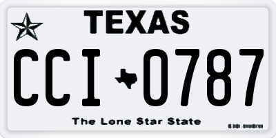 TX license plate CCI0787
