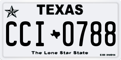 TX license plate CCI0788
