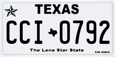 TX license plate CCI0792