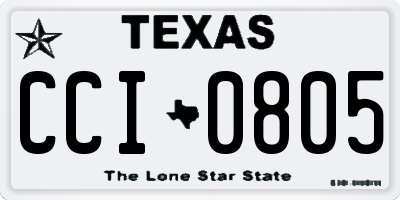 TX license plate CCI0805