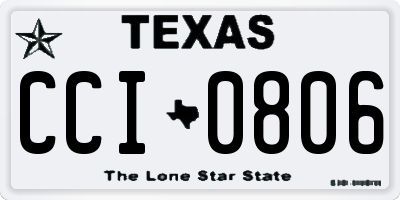 TX license plate CCI0806