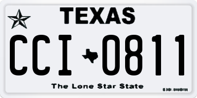 TX license plate CCI0811