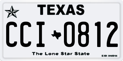 TX license plate CCI0812