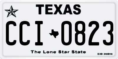 TX license plate CCI0823