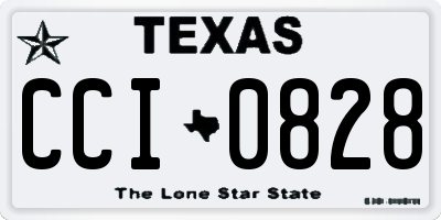 TX license plate CCI0828