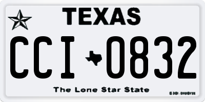 TX license plate CCI0832