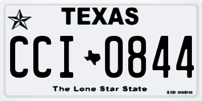 TX license plate CCI0844