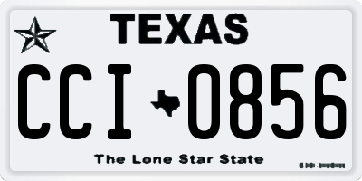 TX license plate CCI0856