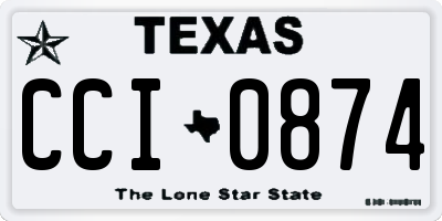 TX license plate CCI0874