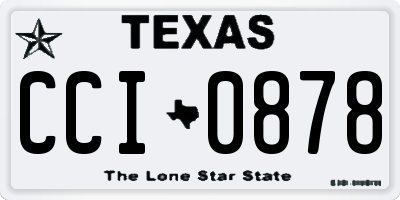 TX license plate CCI0878